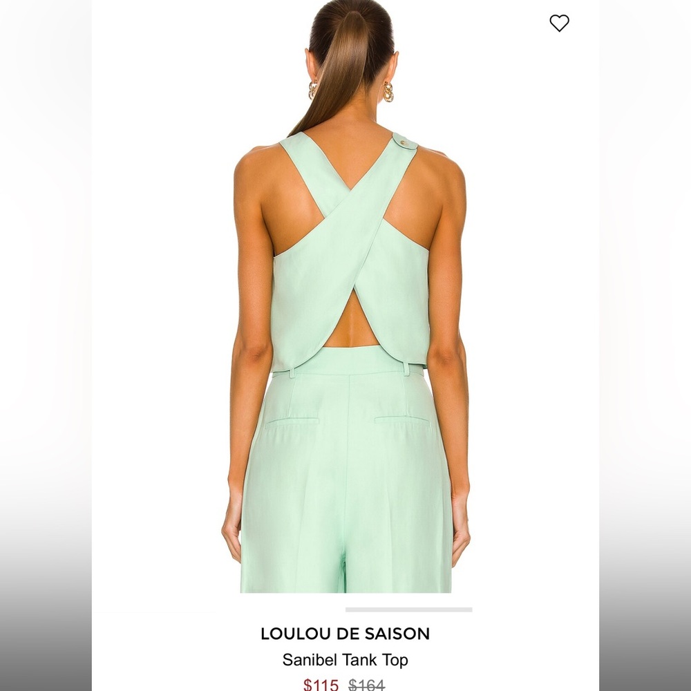 LOULOU DE SAISON Sanibel Tank Top criss cross back size small